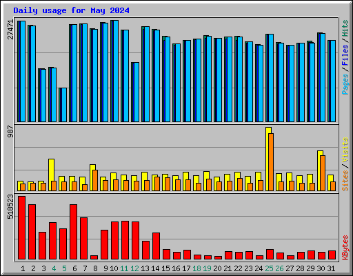 Daily usage for May 2024