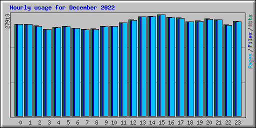 Hourly usage for December 2022