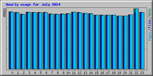 Hourly usage for July 2024